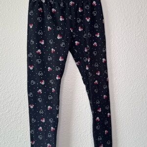 Disney Minnie Mouse Softest Fleece Leggings, Size 8, Color Black